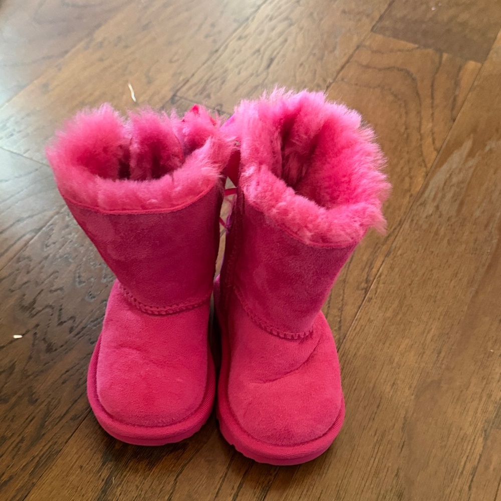 Pink Furry Boots for Kids